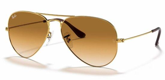 Ray-Ban RB3025 001/51 Aviator Unisex Zonnebril - Goud/Lic..., Bijoux, Sacs & Beauté, Lunettes de Soleil & Lunettes | Hommes, Envoi