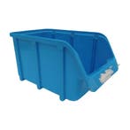 Magazijnbak 250x150x125 mm blauw pp gebruikt, Ophalen of Verzenden
