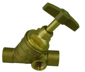 Kiwa stopkraan 15mm capxcap met aftapgelegenheid, Bricolage & Construction, Sanitaire, Ophalen of Verzenden