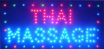 Thaise Massage LED bord lamp verlichting lichtbak reclamebor, Verzenden