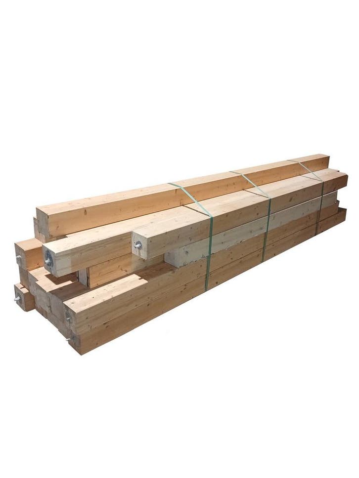 Vuren verlijmde balk vierkant 140x140mm gebruikt Gehele, Bricolage & Construction, Bricolage & Rénovation Autre, Enlèvement ou Envoi