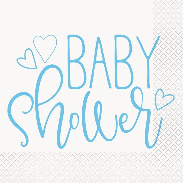 Baby Shower Servetten Blauw 33cm 16st, Hobby & Loisirs créatifs, Articles de fête, Envoi