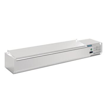 Polar G-serie opzetkoelvitrine met deksel 8x GN 1/4, Verzenden