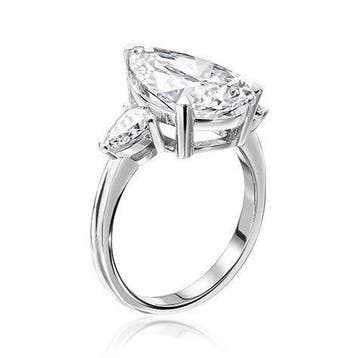 Bague de fiançailles - 14 carats Or blanc - 3.61ct. tw.