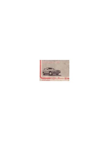 1988 ALFA ROMEO 33 SPORT WAGON INSTRUCTIEBOEK ENGELS
