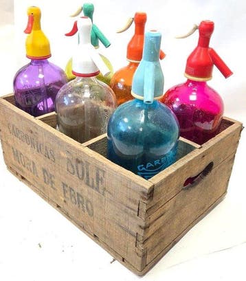Siphon - Six sifons vintage et boîte