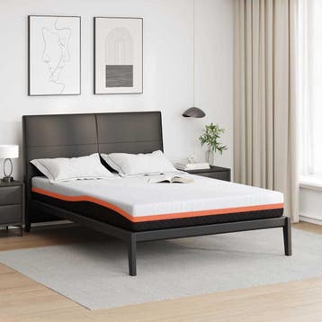 vidaXL Matras Wit en Zwart 140 x 190 cm Jacquard stof, Huis en Inrichting, Slaapkamer | Matrassen en Bedbodems, Verzenden, Nieuw