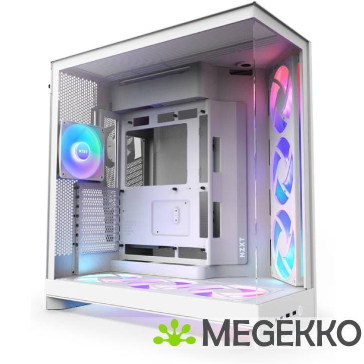 NZXT H9 Flow RGB+ White 2025, Computers en Software, Computerbehuizingen, Nieuw, Verzenden