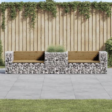 vidaXL Tuinbank met schanskorf geïmpregneerd grenenhout, Verzenden
