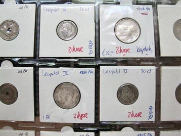 België. 375+ Coins | 1889-1992 | in 2 DAVO albums |, Postzegels en Munten