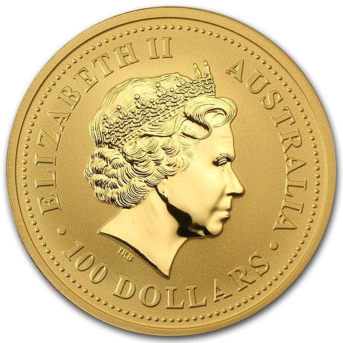 Australië. 100 Dollars 2002 1 oz $100 AUD Australian Gold, Postzegels en Munten, Edelmetalen en Baren