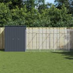 vidaXL Hondenhok met ren 165x1067x181 cm staal antraciet, Verzenden, Nieuw