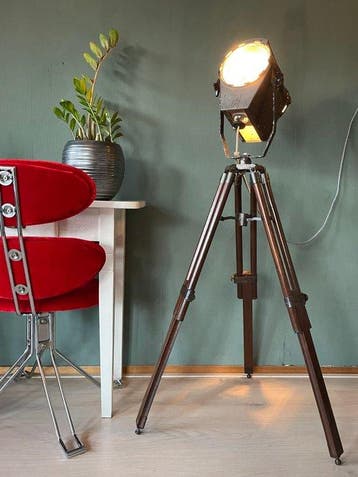 Scher - Lampe (2) - projecteurs de scène - Métal, Verre,, Antiquités & Art