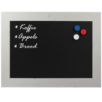 Krijtbord Magnetisch Steigerhout Wit 70x90 cm, Verzenden, Nieuw