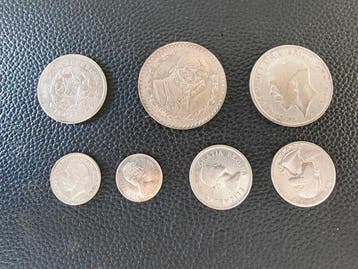 Wereld. Lot de 7 pièces dargent (Zonder minimumprijs)
