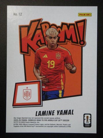 2025 Panini Road to World Cup Lamine Yamal 12 Foil, Carte, Nieuw