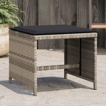 vidaXL Tuinkrukken 4 st met kussens 40x40x35 cm poly rattan, Verzenden, Nieuw