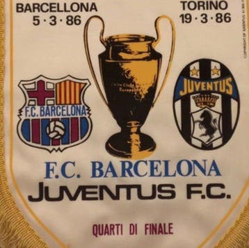 FC Barcelone - Coppa dei Campioni - 1986 - Drapeau/fanion, Collections
