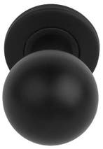 Voordeurknop BASIC LB501D Draaibaar op Rozet Mat Zwart, Ophalen of Verzenden