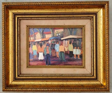 École expressionniste européenne (XX) - Le Marché - NO, Antiquités & Art