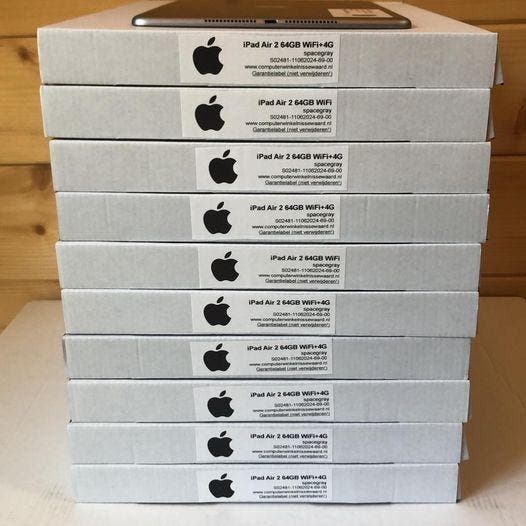 Voordeelbundel (10+ prijs) Apple iPad Air 2 64GB WiFi (4G), Informatique & Logiciels, Apple iPad Tablettes, Enlèvement ou Envoi