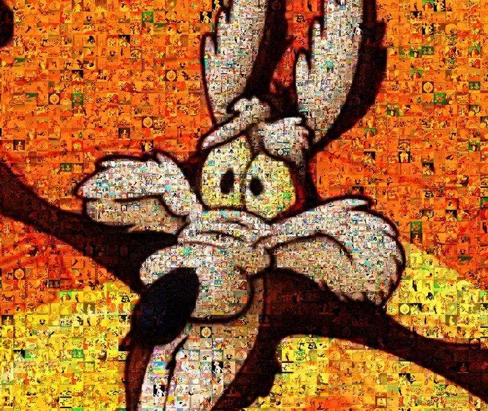 David Law (1967) - Crypto Tex Avery - Vil Coyote IX, Antiquités & Art, Art | Objets design