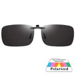 Fako Sunglasses - Clip On Voorzet Zonnebril Gun Metal In Box, Verzenden