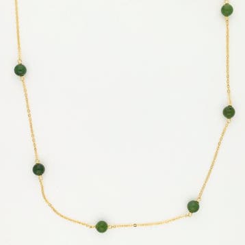 Collier - 18 carats Or jaune Jade, Nieuw