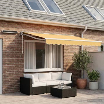 vidaXL Elektrisch Uitschuifbare Zonneluifel Zand 3 x 2,5 m, Verzenden