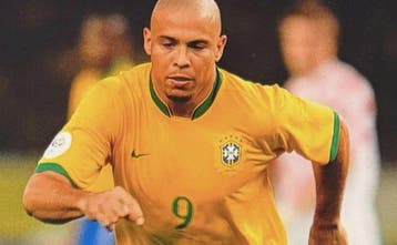 Brasil - Ronaldo Nazario - Photo signée 28×35 cm - Avec