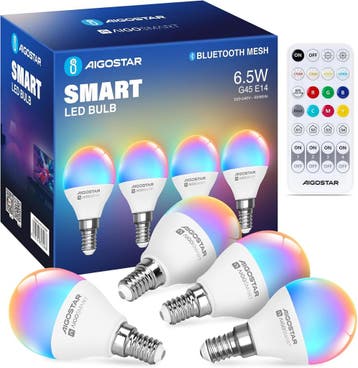 E14 LED lamp - Dimbaar - Smart lamp - 6,5W - 4 stuks - Aigos, Verzenden