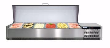 Opzetkoelvitrine | 5x 1/3 GN | 1260x395x260(h)mm Afinox, Verzenden, Nieuw in verpakking
