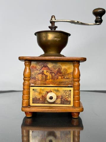 Koffiemolen - Hout - Dorpsmolen, Antiek en Kunst