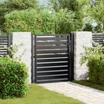 vidaXL Tuinhek afsluitbaar 100x100 cm aluminium zwart, Tuin en Terras, Verzenden, Nieuw