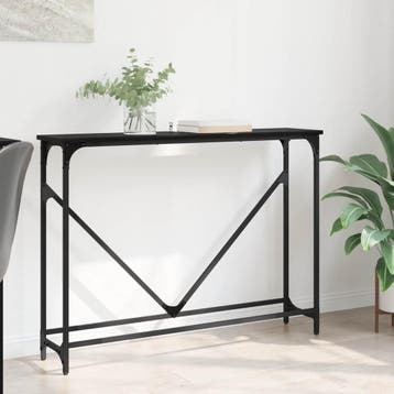 vidaXL Wandtafel Zwart Eiken 102 x 23 x 75 cm Bewerkt hout, Verzenden