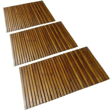 vidaXL Badmat acaciahout 80 x 50 cm 3 stuks, Verzenden, Nieuw