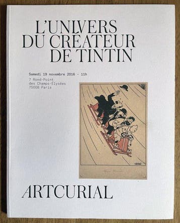 Tintin - 6 Veilingcatalogi + persdossiers - Artcurial /