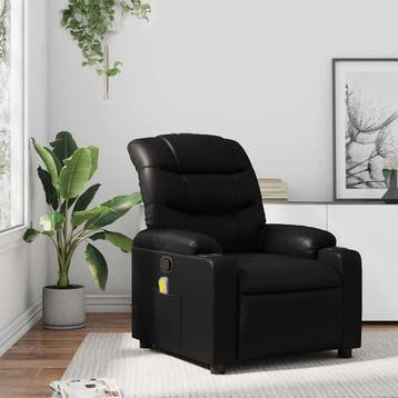 vidaXL Massagestoel van zwart kunstleer, Verzenden, Nieuw
