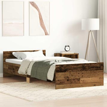 vidaXL Bedframe met hoofdeinde Oud hout Bewerkt hout, Huis en Inrichting, Slaapkamer | Bedden, Verzenden, Nieuw