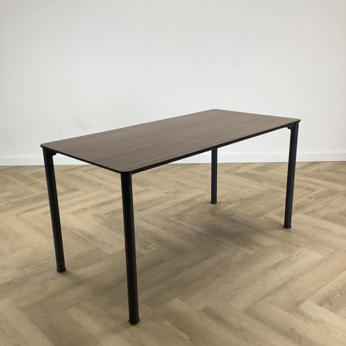 Eromes kantinetafel 140x70 cm, bruin blad - poten antraciet, Articles professionnels, Aménagement de Bureau & Magasin | Mobilier de bureau & Aménagement
