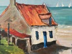 Philippe Laurent (XX-XXI) - Village de pêcheurs en Côte, Antiek en Kunst