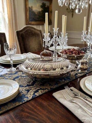 Exquisite Victorian-Style Hot Water Warming Dish: