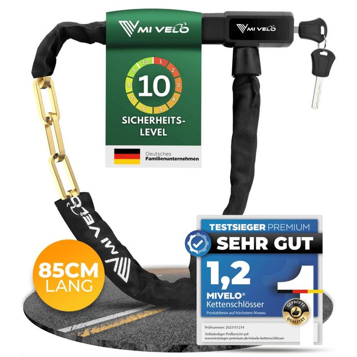 2dekans | MIVELO Fietsketting – Sleutelslot – 85 cm – Staal, Vélos & Vélomoteurs, Accessoires vélo | Vêtements de cyclisme, Enlèvement ou Envoi