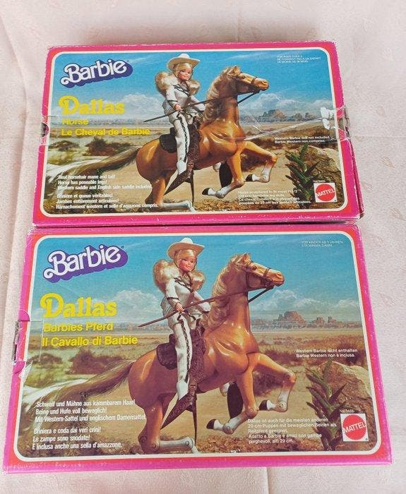 Mattel - Figuur - Barbie Dallas Pferd (2) - Plastic, Antiquités & Art, Antiquités | Jouets