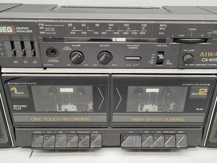 Aiwa – Stereo-Radiorecorder mit Doppel-Kassettendeck –, Audio, Tv en Foto, Radio's