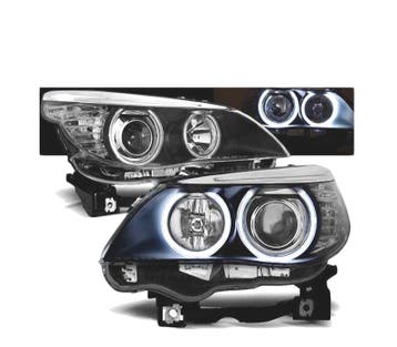 PHARES POUR BMW E60 E61 03-07 ANGEL EYES CCFL NOIR, Verzenden, Nieuw
