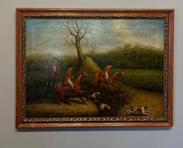 École britannique (XX) - Scena di caccia alla volpe