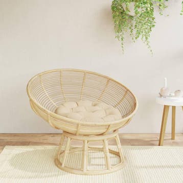 vidaXL Zitkussen rond Ø 60x11 cm oxford stof beige, Verzenden, Nieuw