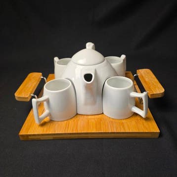 Hygge Style - Koffie- en theeservies - Porselein - voor 4, Antiek en Kunst