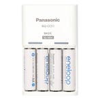Panasonic BQ-CC51 lader + 4 Eneloop AA batteri met garantie, Ophalen of Verzenden, Gebruikt